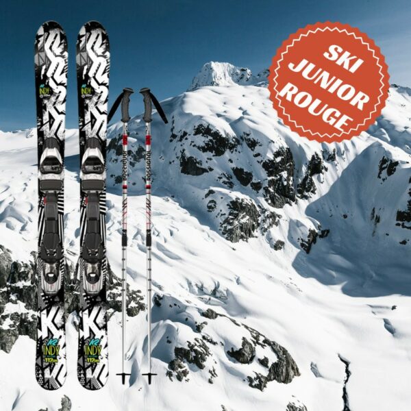 Ski rouge garcon
