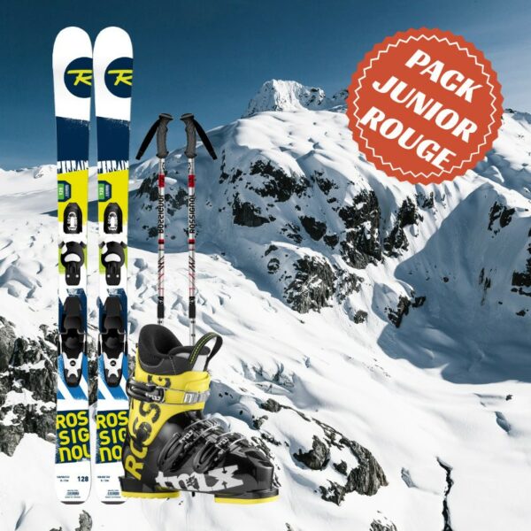 Pack ski rouge garcon