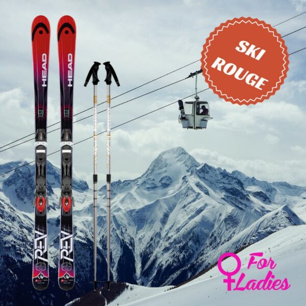 Ski rouge femme