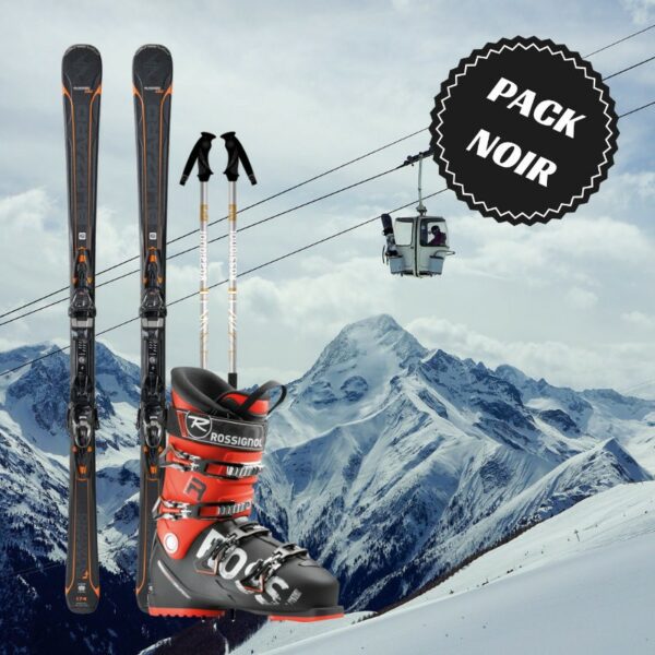 Pack ski noir homme