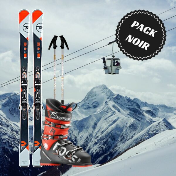 Pack ski noir homme