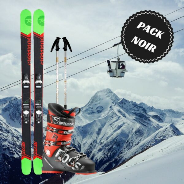 Pack ski noir homme
