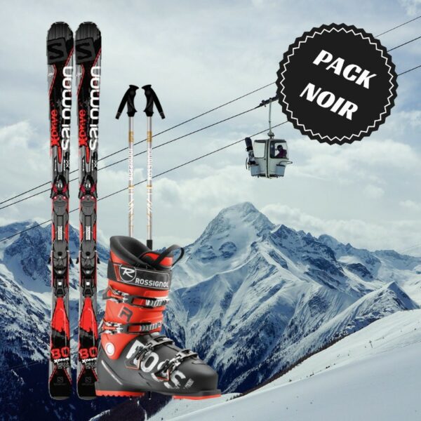Pack ski noir homme