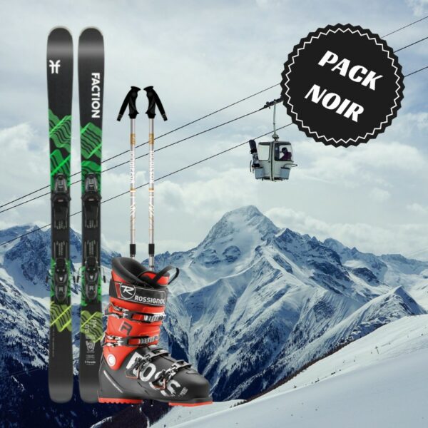 Pack ski noir homme