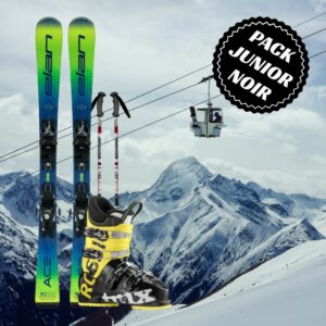 Pack ski noir junior garçon