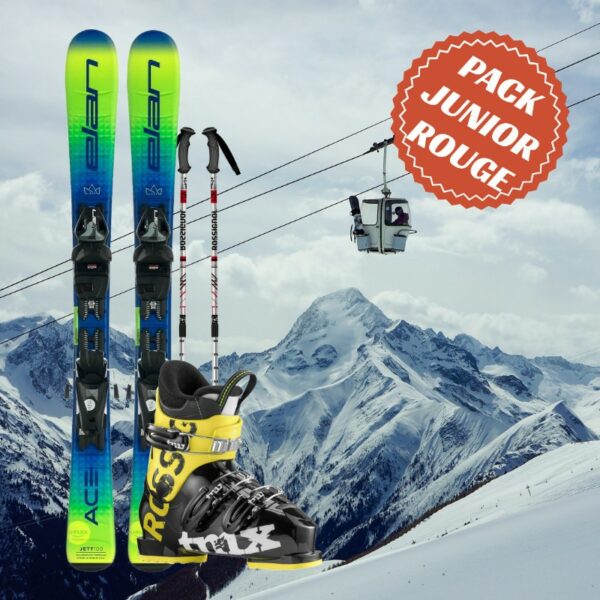 Pack ski rouge garcon