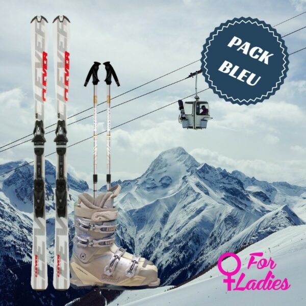 Pack ski bleu femme