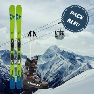 Pack ski bleu homme