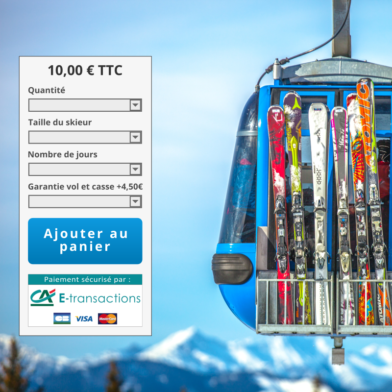 Book your ski equipment.